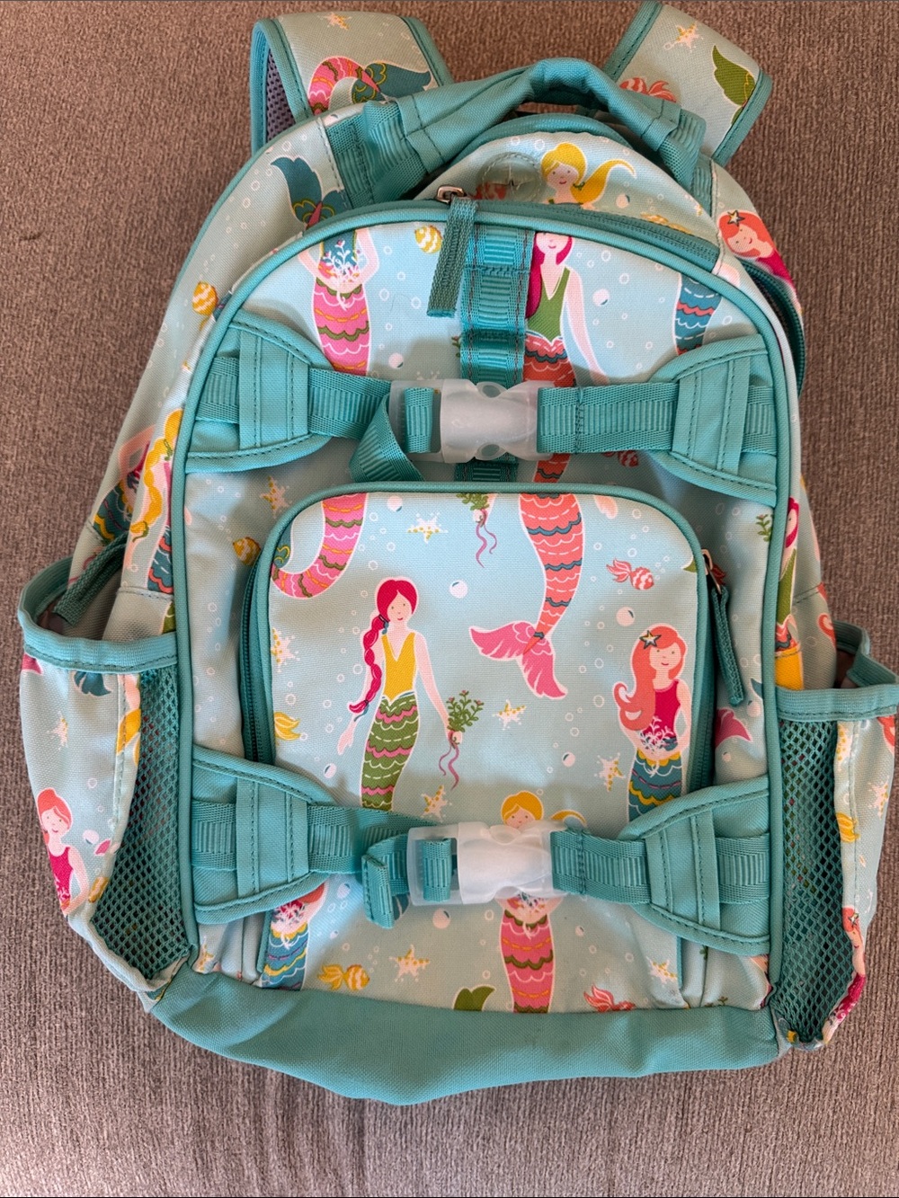 PBK Makenzie Small Aqua Mermaid Print Kids Backpack